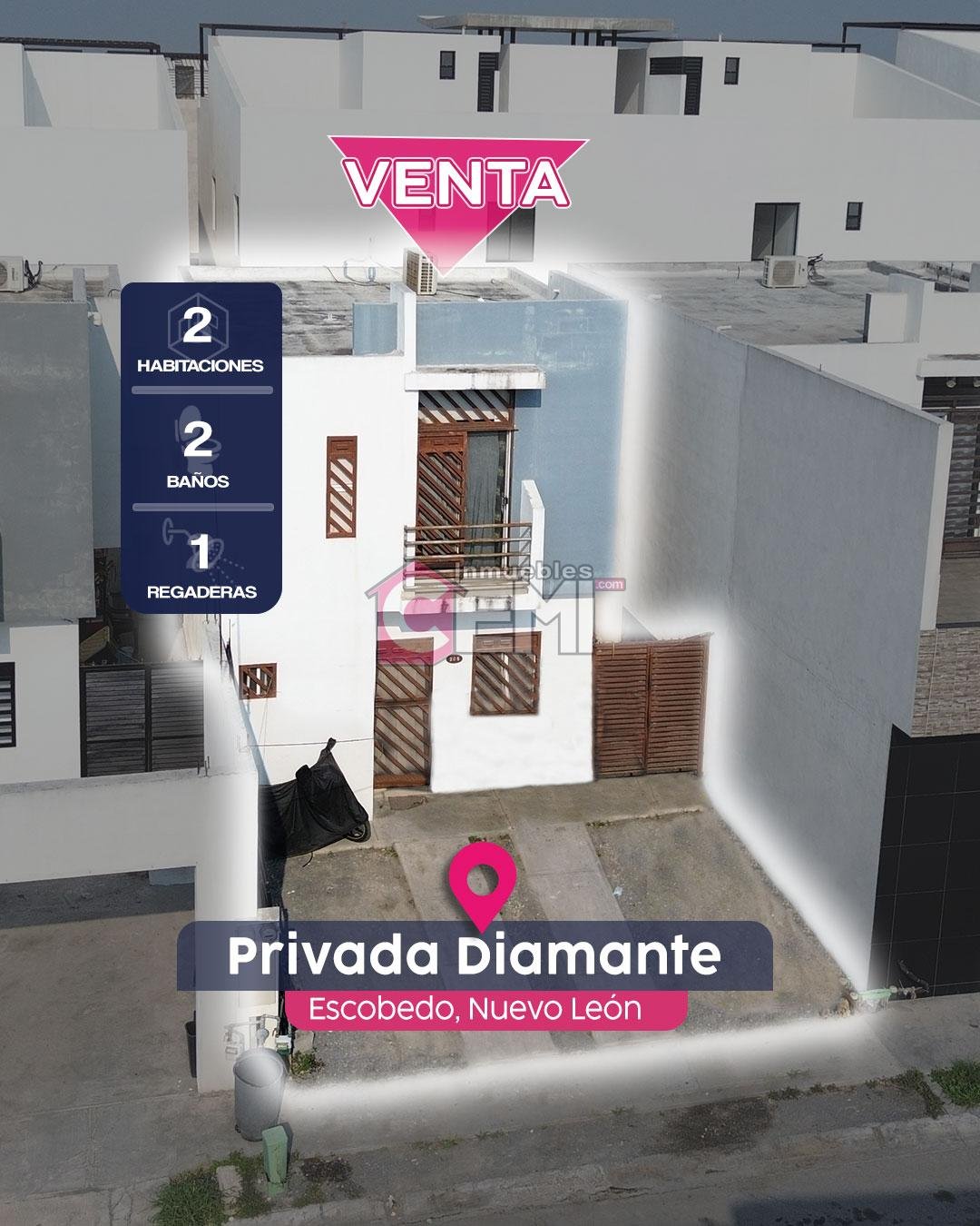 FACHADA CASA EN VENTA, PRIVADA DIAMANTE ESCOBEDO NUEVO LEON. SECTOR PRIVADO