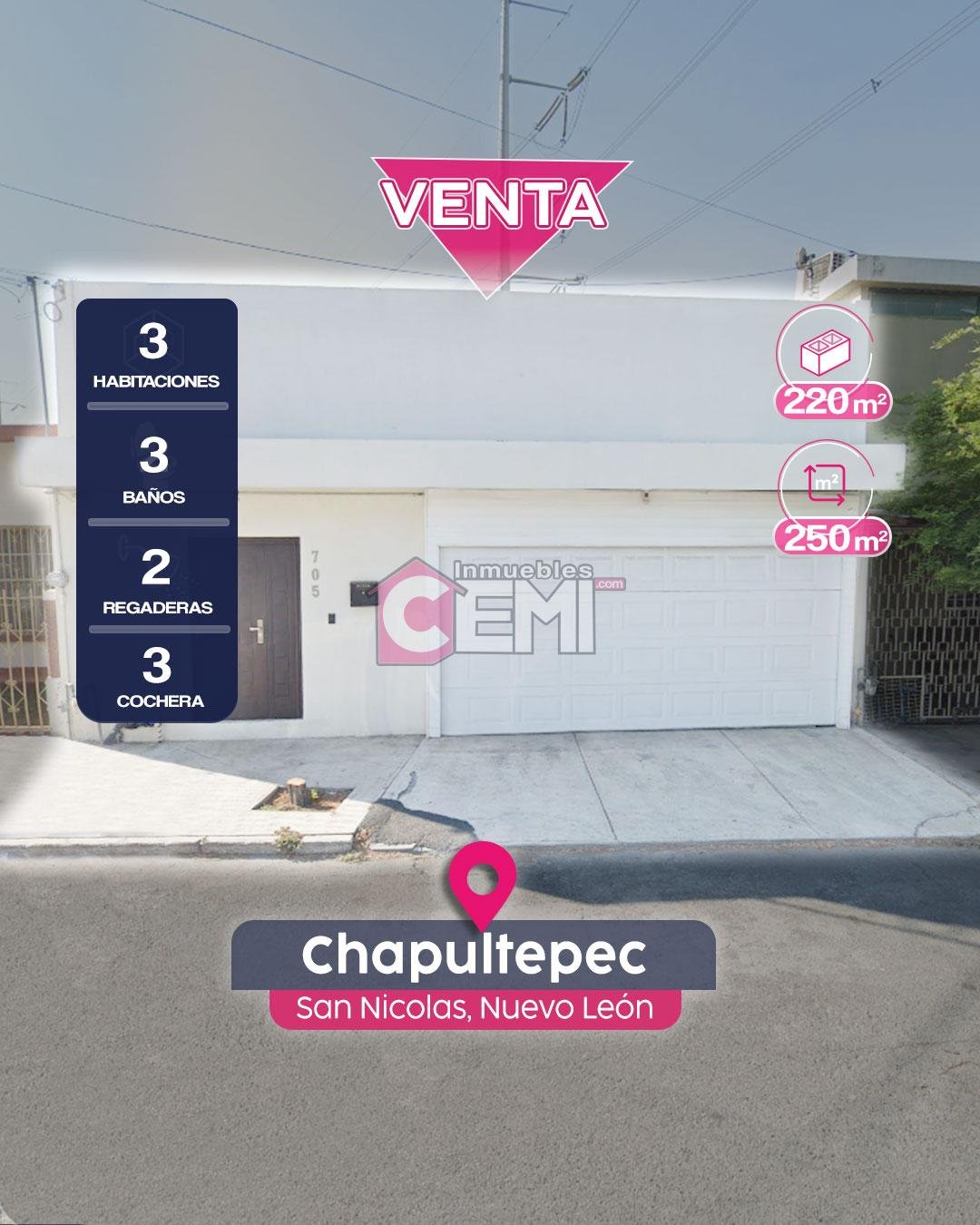 fachada, en venta, chapultepec en san nicolas de los garza, nuevo león. se vende casa. terreno 10 x 25, 250 m2 en san nicolas