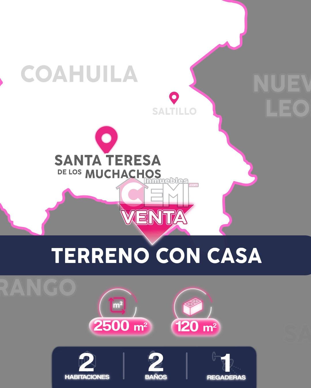 Terreno en venta, santa teresa de los muchachos, coahuila.